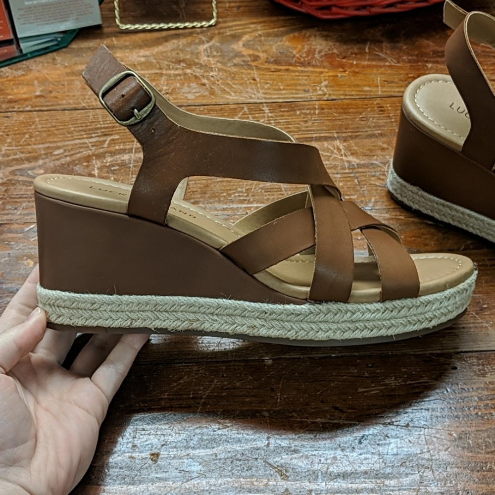 Lucky Brand Wedge Sandal Size 10 - Picture 3 of 8